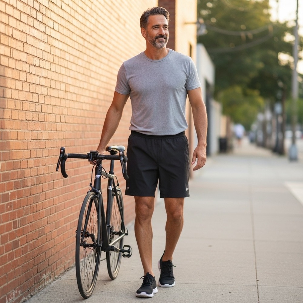 Fabletics Mens Black Training Shorts 5 Inch Inseam‎ Size L SO2251181-0001-15040